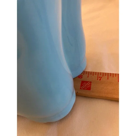 Rae Dunn Artisan Collection Fresh Herbs Ceramic Boot Planter Teal Blue - Picture 12 of 12